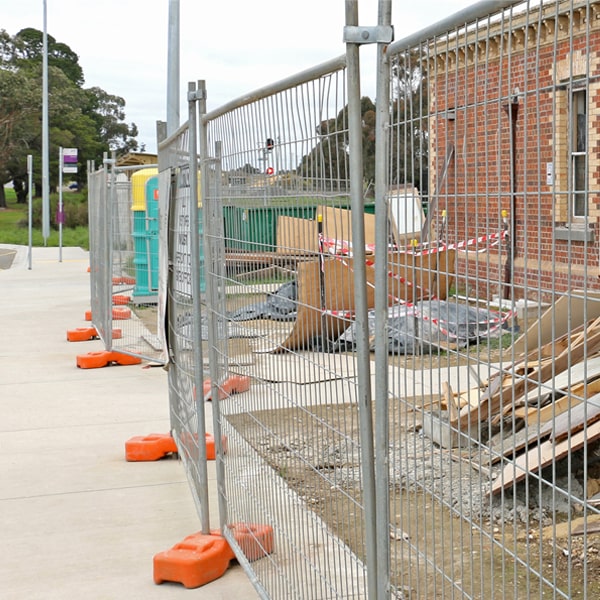 what's the procedure for scheduling the pickup of the temporary fence once my job or even is completed